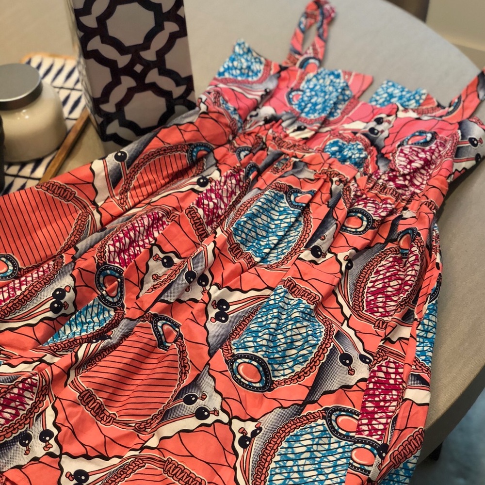 African Print Midi Dress